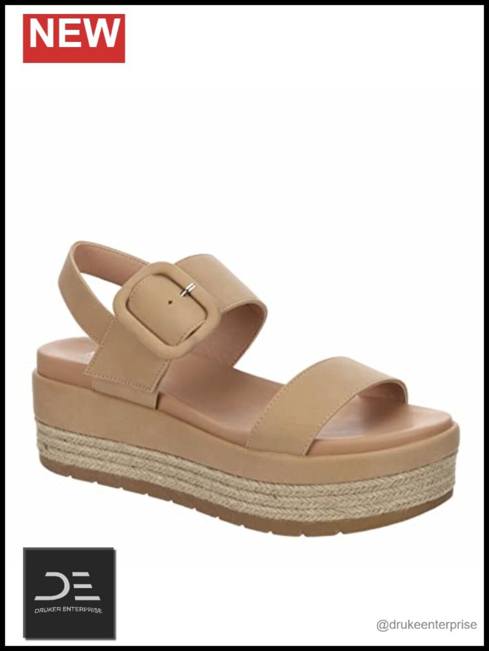 Women's Espadrille Platform Sandal Slingback Adjustable Buckle